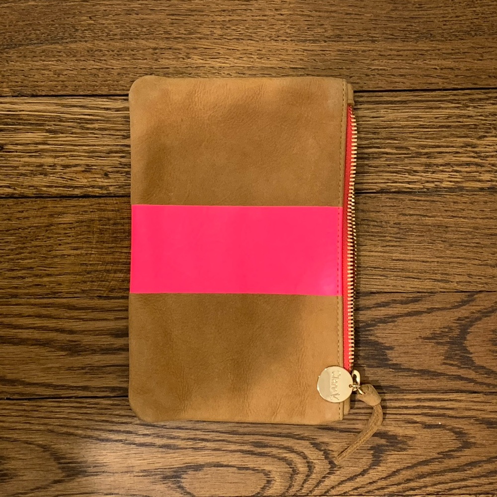 Clare V Wallet Clutch - Hot Pink